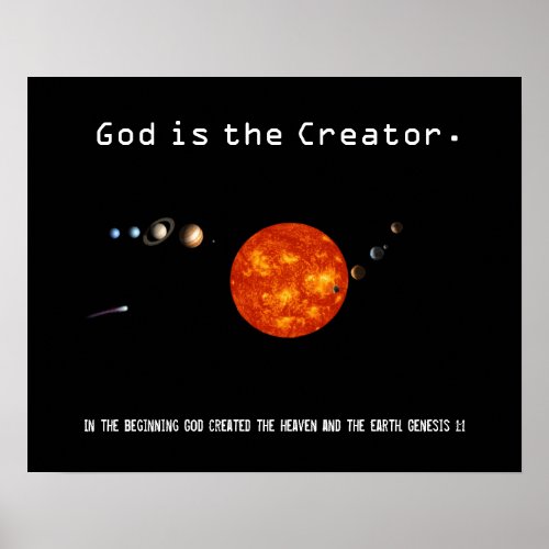 God Is The Creator Solar System _ Poster