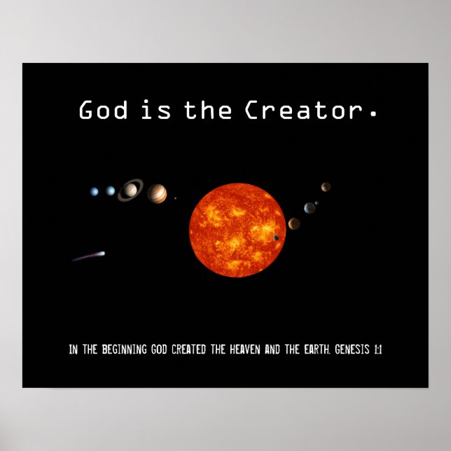 God Is The Creator Solar System - Poster (Front)