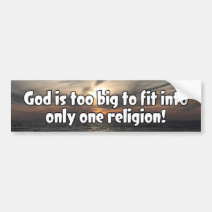 God is Too Big Bumper Sticker