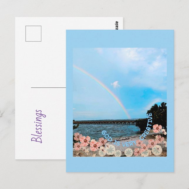 God is very creative postcard (Front/Back)