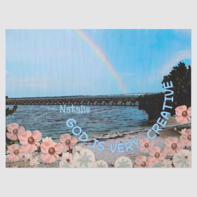 God is very creative  tissue paper (Front)