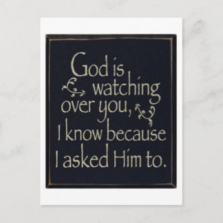 God Is Watching Over You Postcard