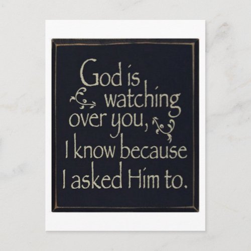 God Is Watching Over You Postcard