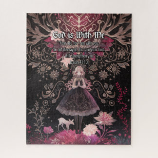 God is With Me - Christian Vintage Retro Anime Jigsaw Puzzle