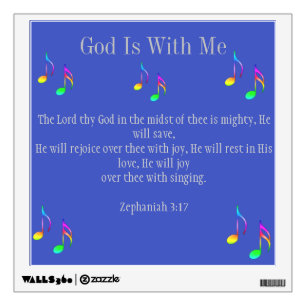 God Is With Me Wall Decal