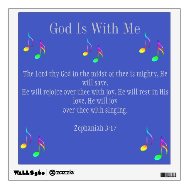 God Is With Me Wall Decal (Front)