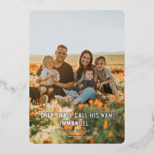 (God is with us) Christian Foil Christmas Card