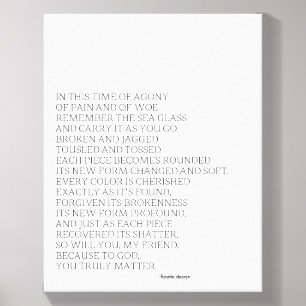 God Is With You Divorce Inspirational Poem Canvas Photo Tile