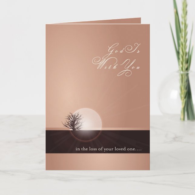 God is with you - Sympathy Cards (Front)