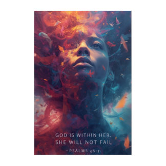 God is within her acrylic print