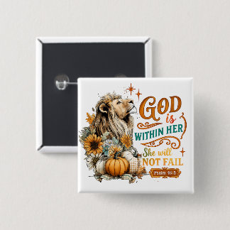 God Is Within Her...  Button