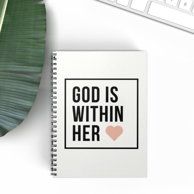 God Is Within Her Heart Christian Faith Notebook (Creator Uploaded)