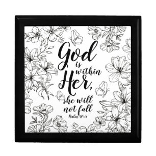 God is Within Her Inspirational Jewelry Box