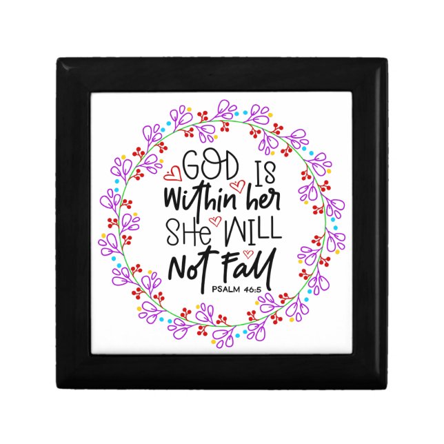 GOD Is Within Her Keepsake Gift Box (Front)