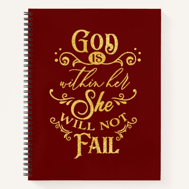 God Is Within Her  Notebook (Front)