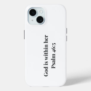 God Is Within Her Phone Case Christian Bible Verse