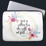 God is Within Her Psalm 46:5 Laptop Sleeve<br><div class="desc">Biblical quote Psalm 46:5 "God is within her she will not fall".</div>