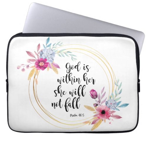 God is Within Her Psalm 465 Laptop Sleeve