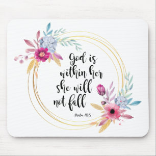 God is Within Her Psalm 46:5 Mouse Pad