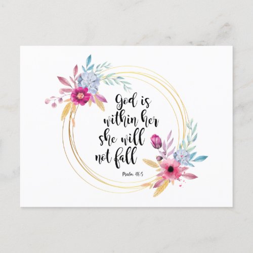 God is Within Her Psalm 465 Postcard