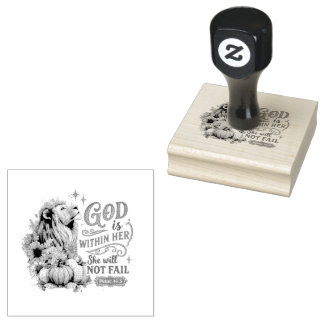 God Is Within Her...  Rubber Stamp