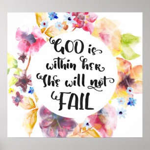 God is Within Her She Will Not Fail Art Print