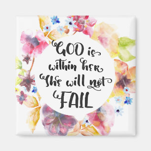 God is Within Her She Will Not Fail Art Print Magnet
