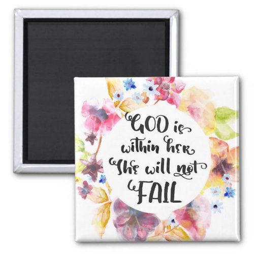 God is Within Her She Will Not Fail Art Print Magnet