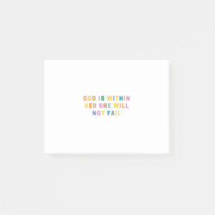 GOD Is WITHIN HER SHE WILL NOT FAIL Post-it Notes