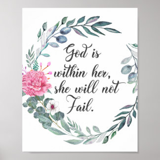 God is within her, she will not fail. poster