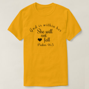 God Is Within Her She Will Not Fall Bible Unisex T-Shirt