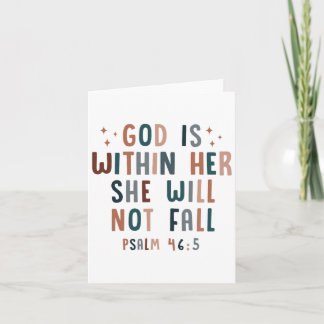God Is Within Her She Will Not Fall  Card