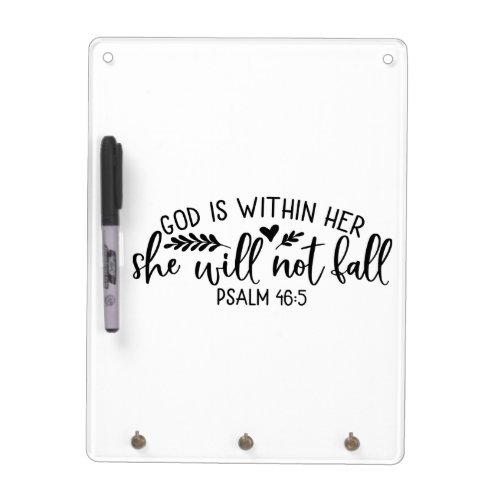 God Is Within Her She Will Not Fall Dry Erase Board