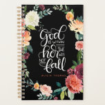 God is within her, she will not fall - Encourage Planner<br><div class="desc">CHANGE THE COLOR: To change the color of the graphics,  click on the "customize" blue button,  you will be able to pick any color you want! You can change the color of the lettering and the background. (Watercolor flowers are not editable)</div>