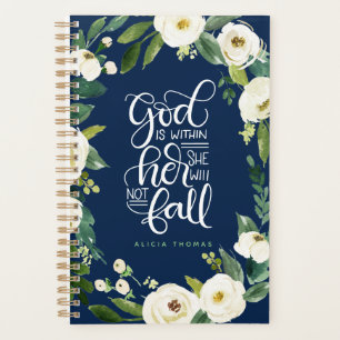 God is within her, she will not fall - Encouraging Planner
