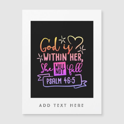 God Is Within Her She Will Not Fall FAITH Girls
