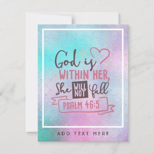 God Is Within Her She Will Not Fall FAITH Girls