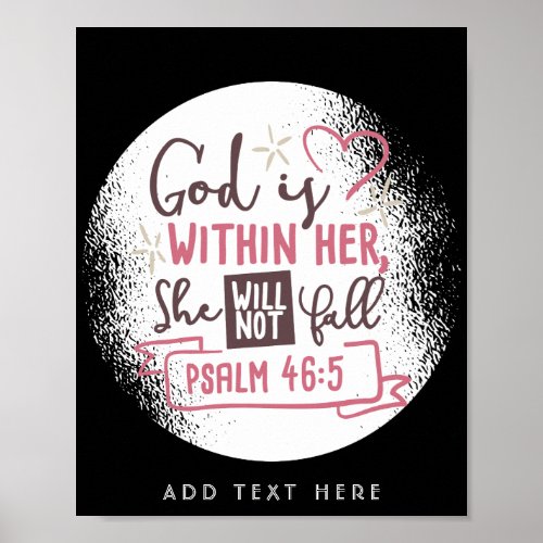 God Is Within Her She Will Not Fall FAITH Girls Poster
