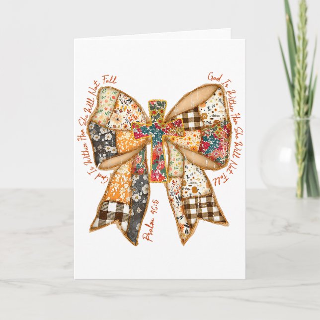 God Is Within Her She Will Not Fall, Jesus, Christ Card (Front)