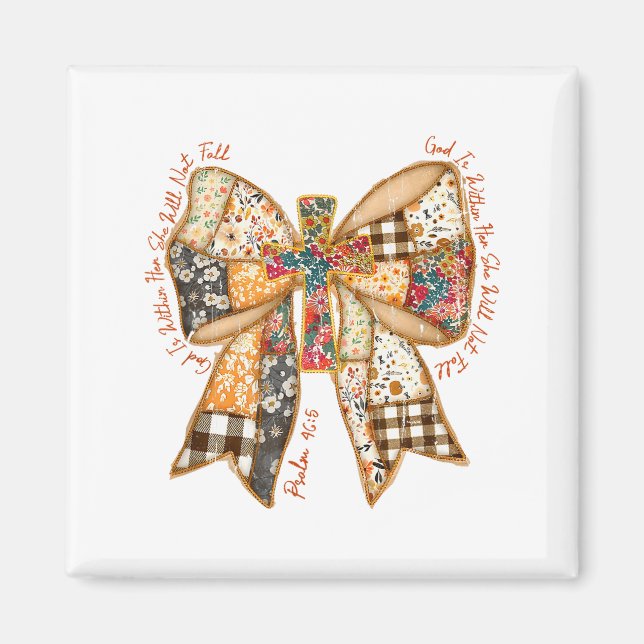 God Is Within Her She Will Not Fall, Jesus, Christ Magnet (Front)