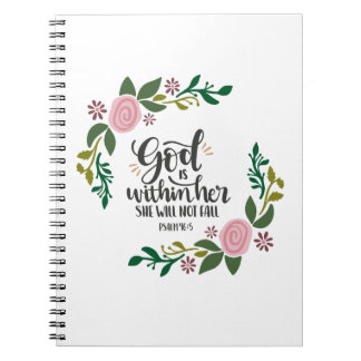 God is within her, she will not fall notebook