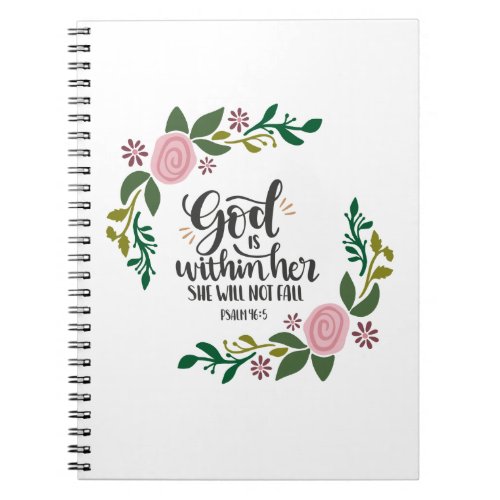God is within her she will not fall notebook