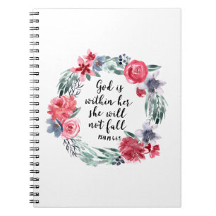 God is within her she will not fall notebook