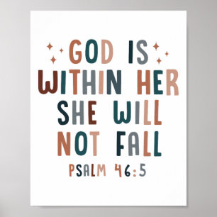 God Is Within Her She Will Not Fall Poster