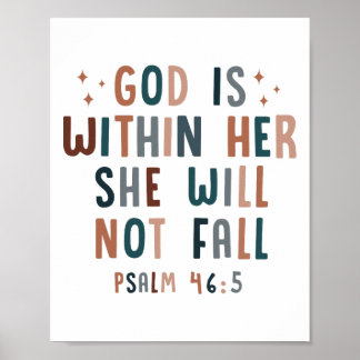 God Is Within Her She Will Not Fall  Poster