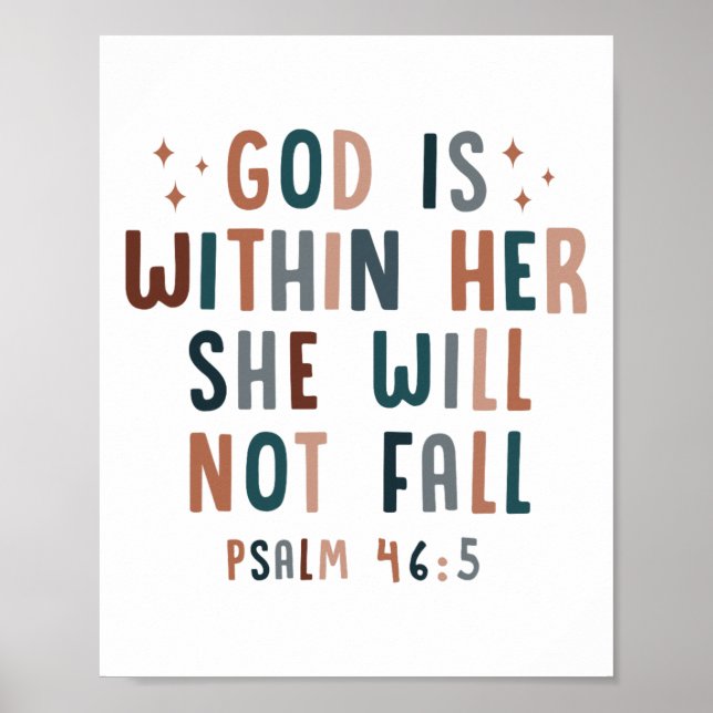 God Is Within Her She Will Not Fall  Poster (Front)