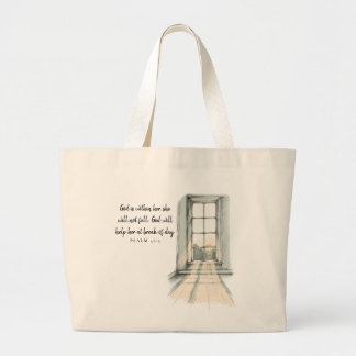 God Is Within Her, She Will Not Fall - Psalm 46:5 Large Tote Bag