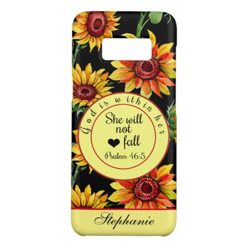 God Is Within Her She Will Not Fall Sunflower Case_Mate Samsung Galaxy S8 Case