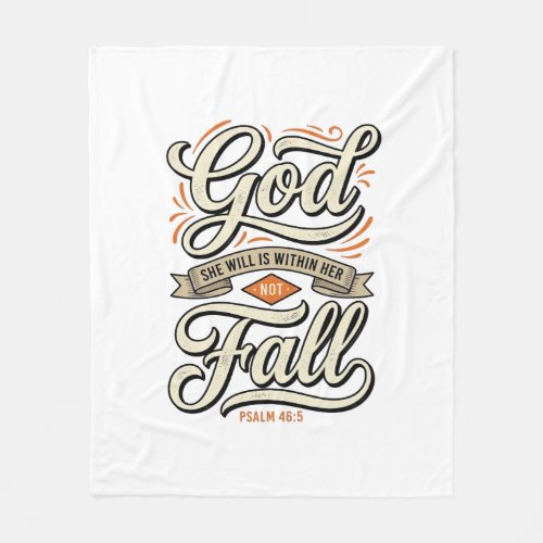 God Is Within Her She Will Not Fall Vintage Shirt_ Fleece Blanket