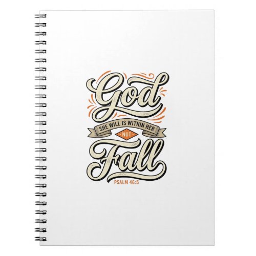God Is Within Her She Will Not Fall Vintage Shirt_ Notebook